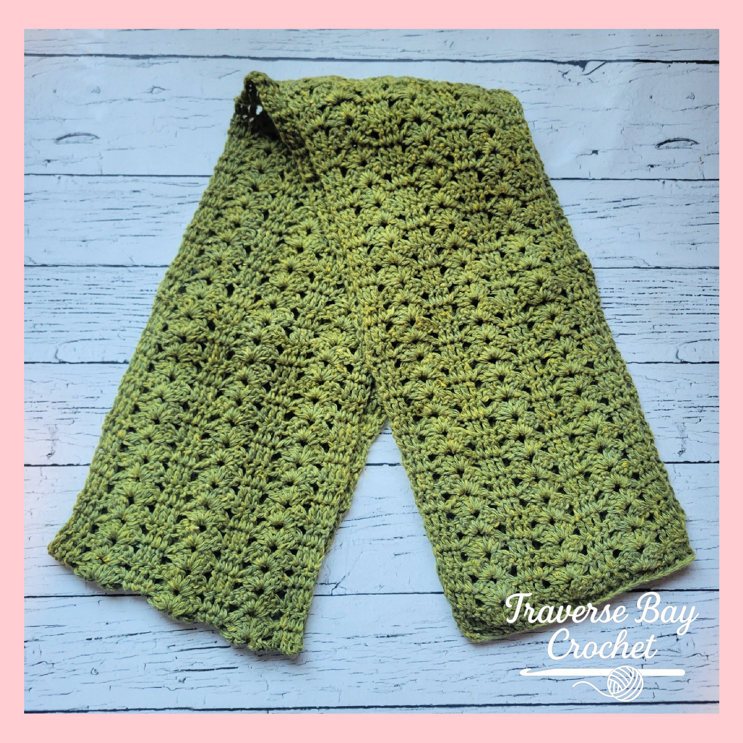 Crochet Shell Lace Scarf Pattern