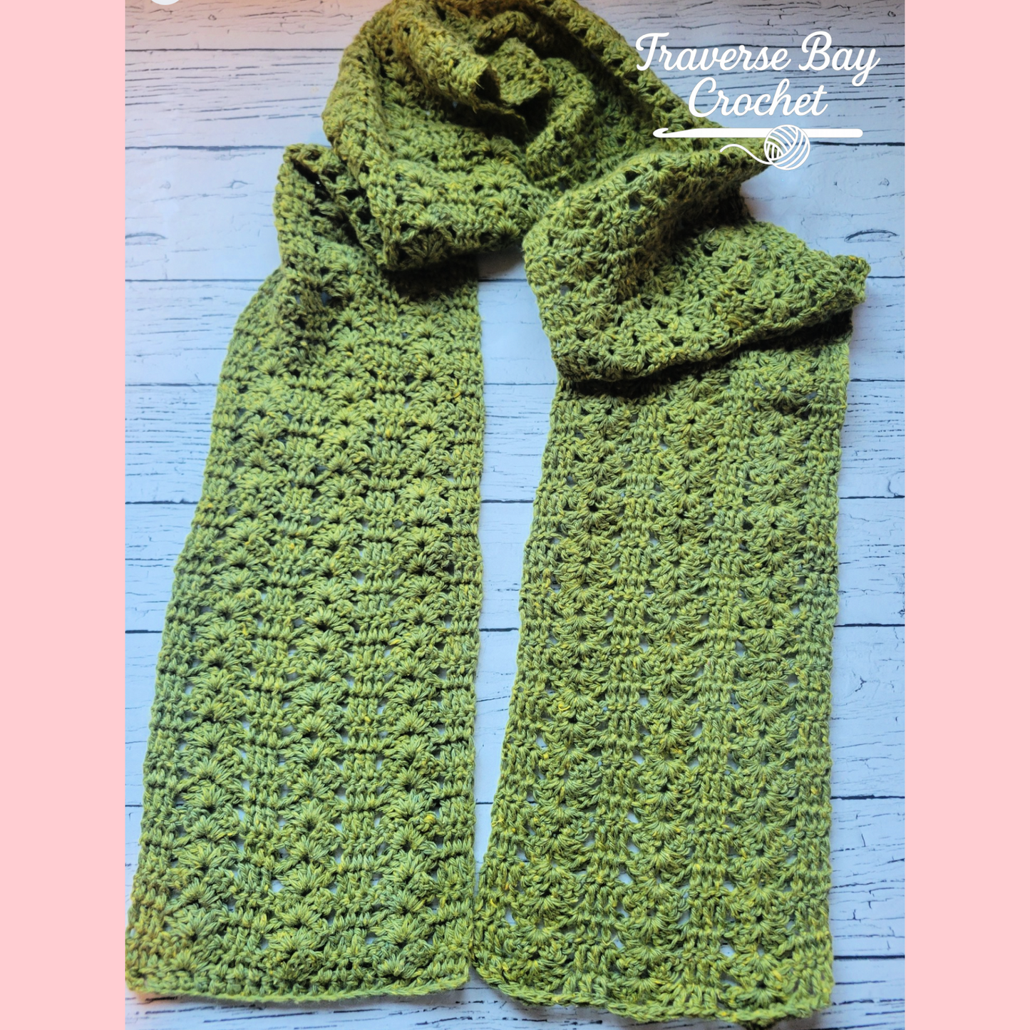 Crochet Shell Lace Scarf Pattern