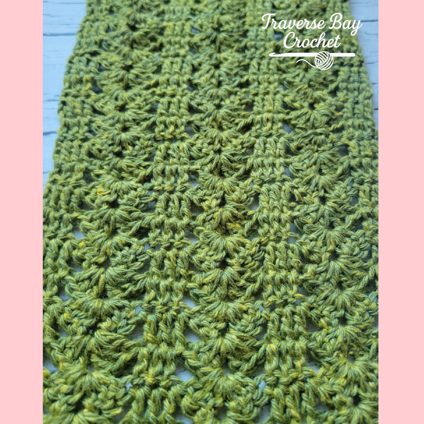 Crochet Shell Lace Scarf Pattern