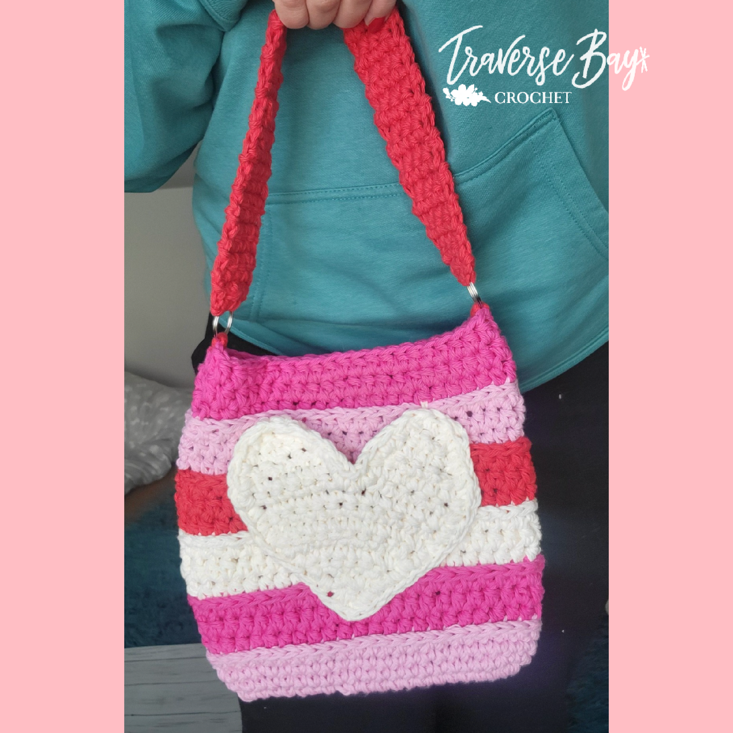 Crochet Heart Valentine's Bag Purse Pattern