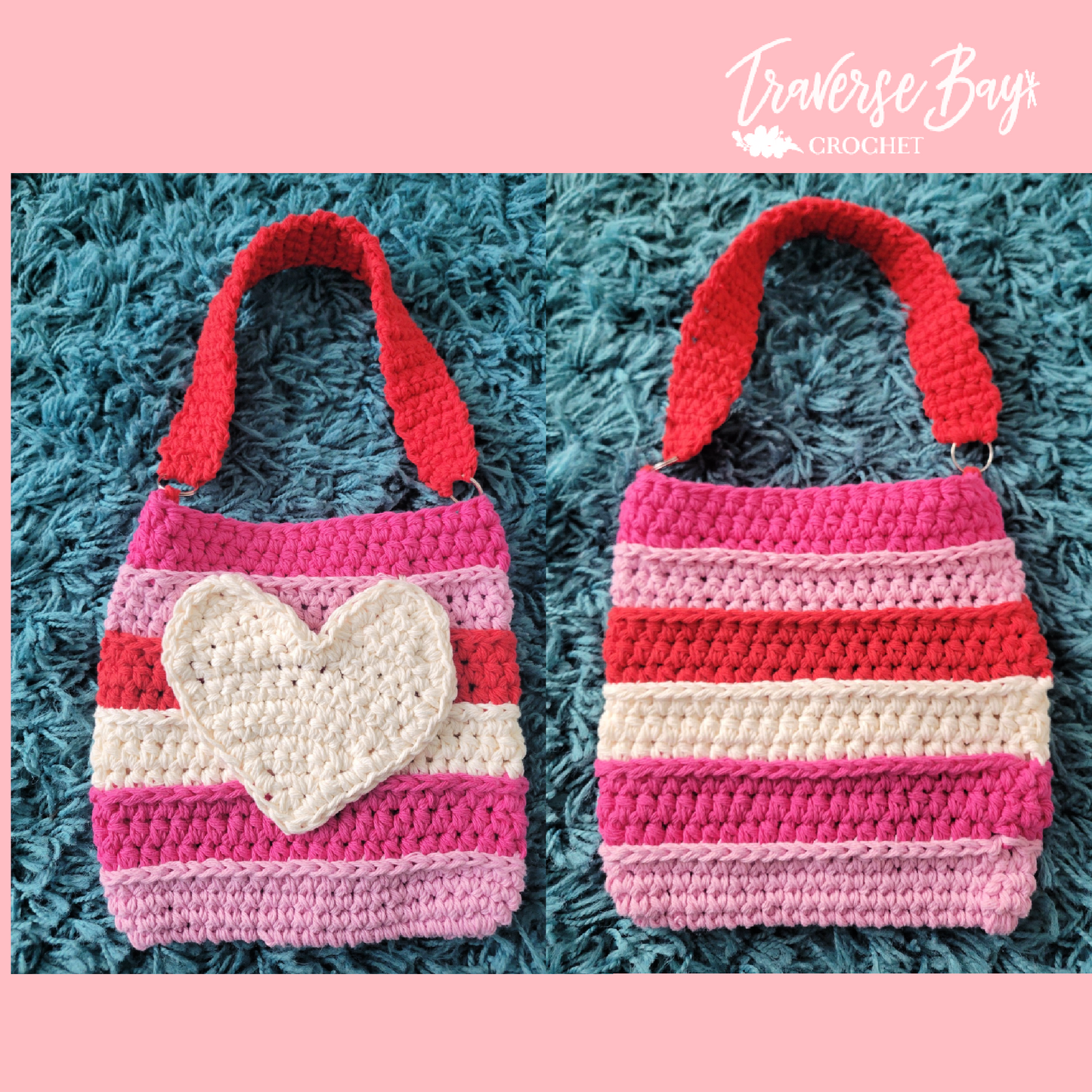 Crochet Heart Valentine's Bag Purse Pattern