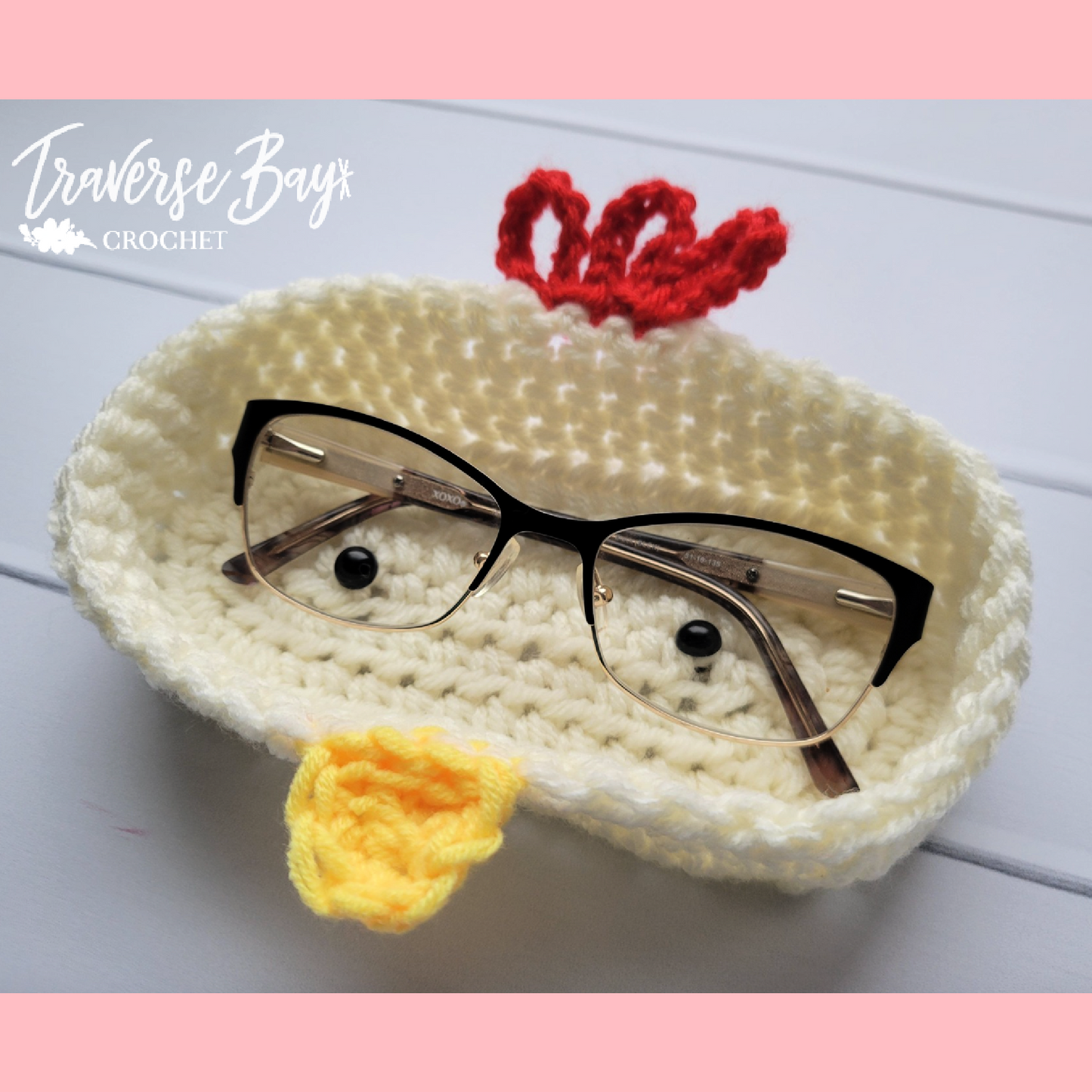 Crochet Chicken Glasses Holder Pattern