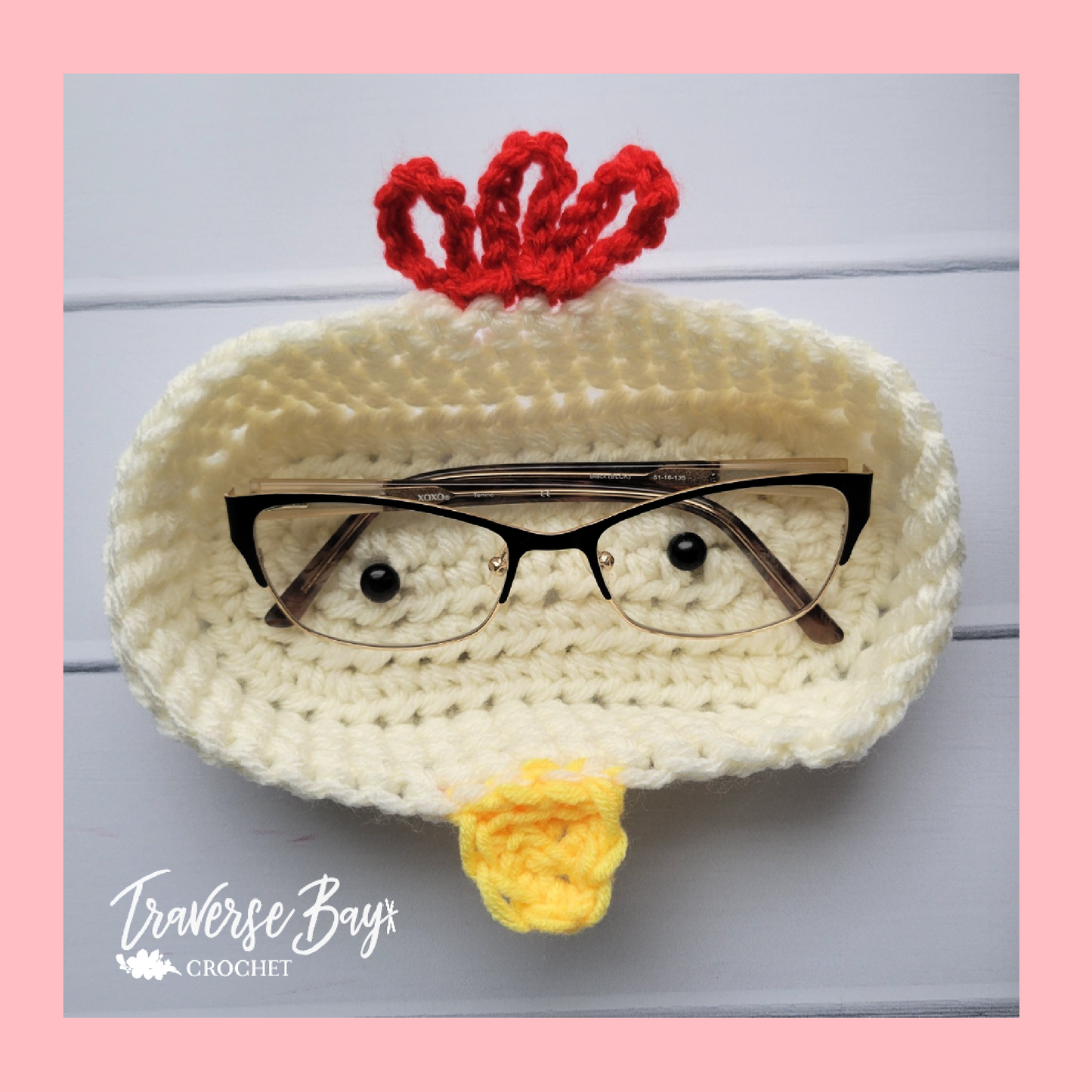 Crochet Chicken Glasses Holder Pattern