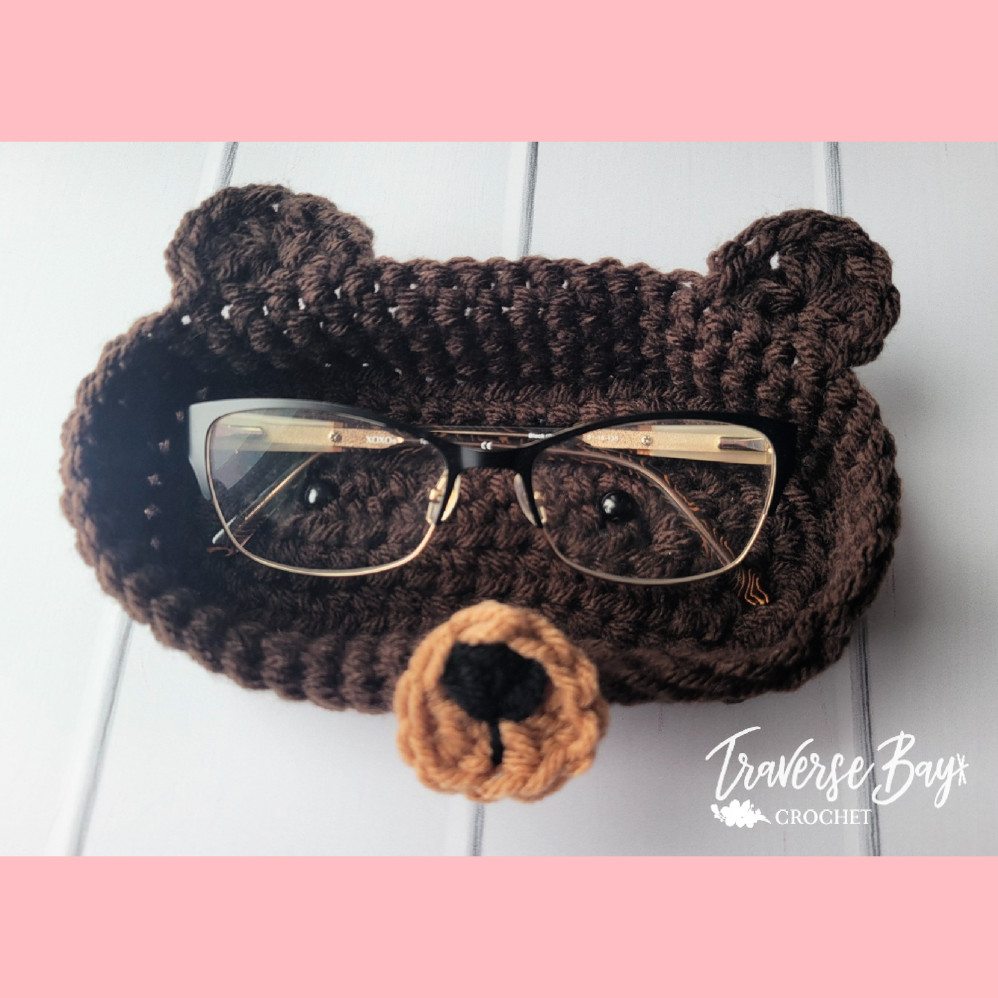 Crochet Bear Glasses Holder Pattern