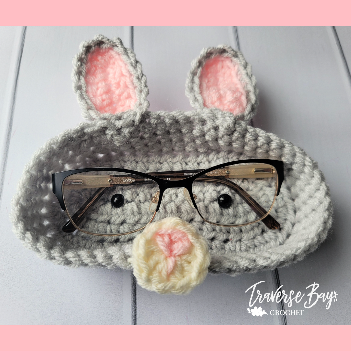 Crochet Bunny Glasses Holder Pattern