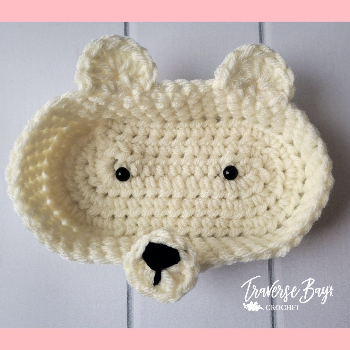 Crochet Polar Bear Glasses Holder Pattern