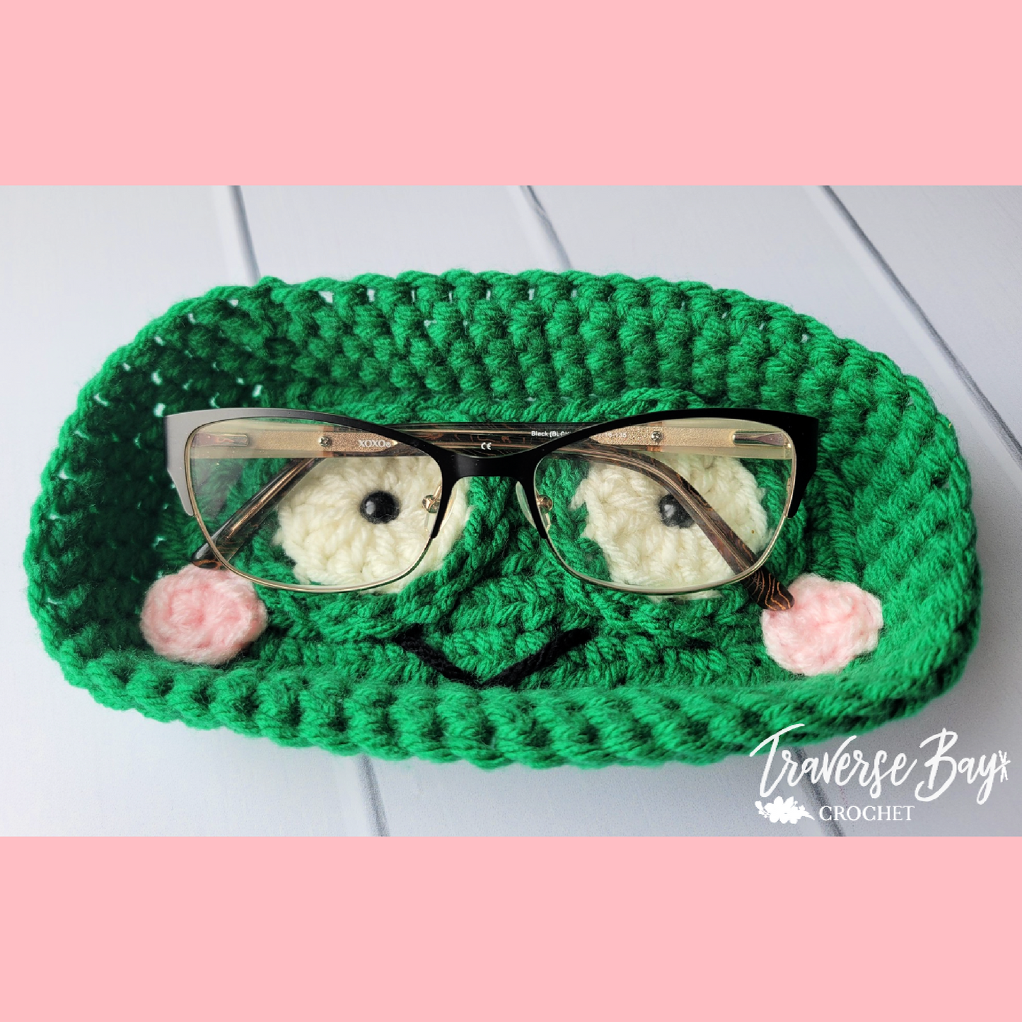 Crochet Frog Glasses Holder Pattern