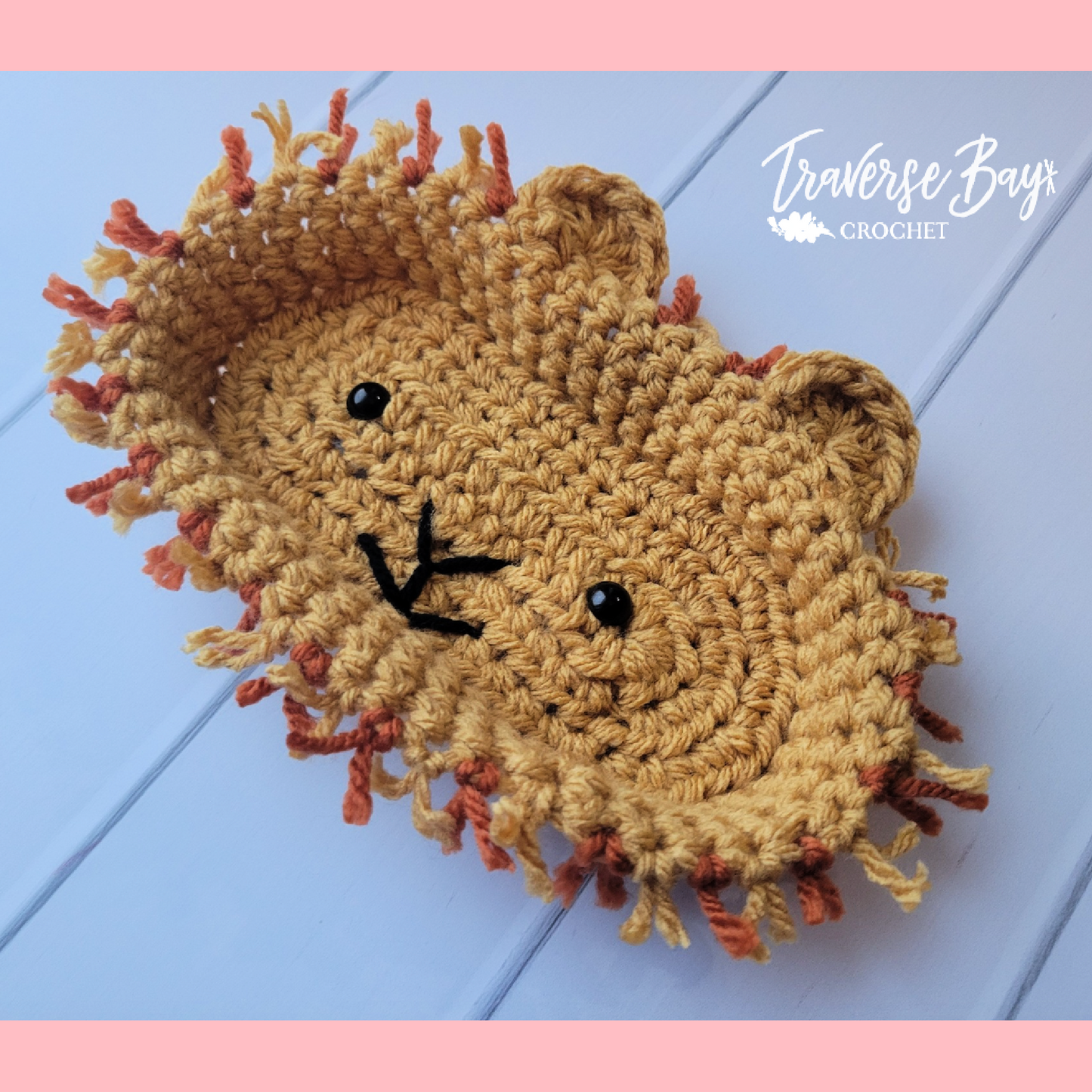 Crochet Lion Glasses Holder Pattern