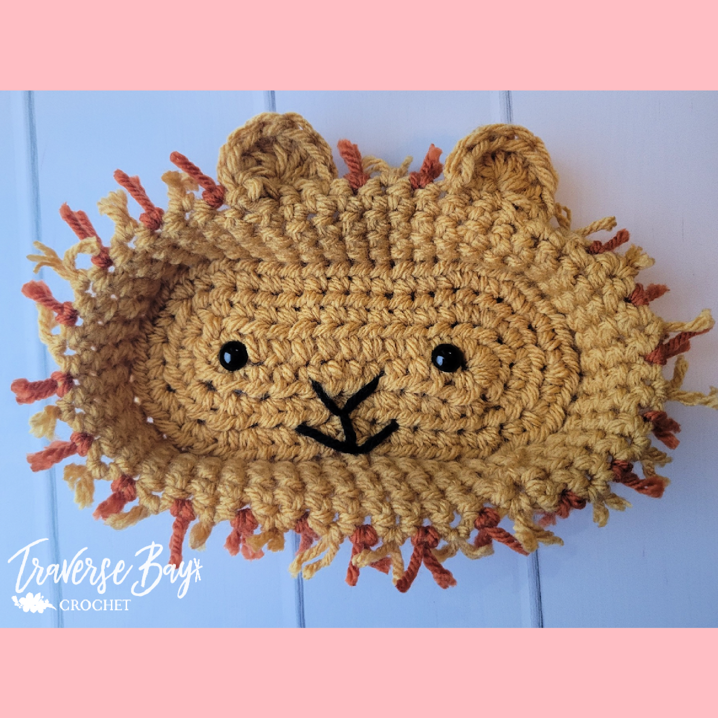 Crochet Lion Glasses Holder Pattern