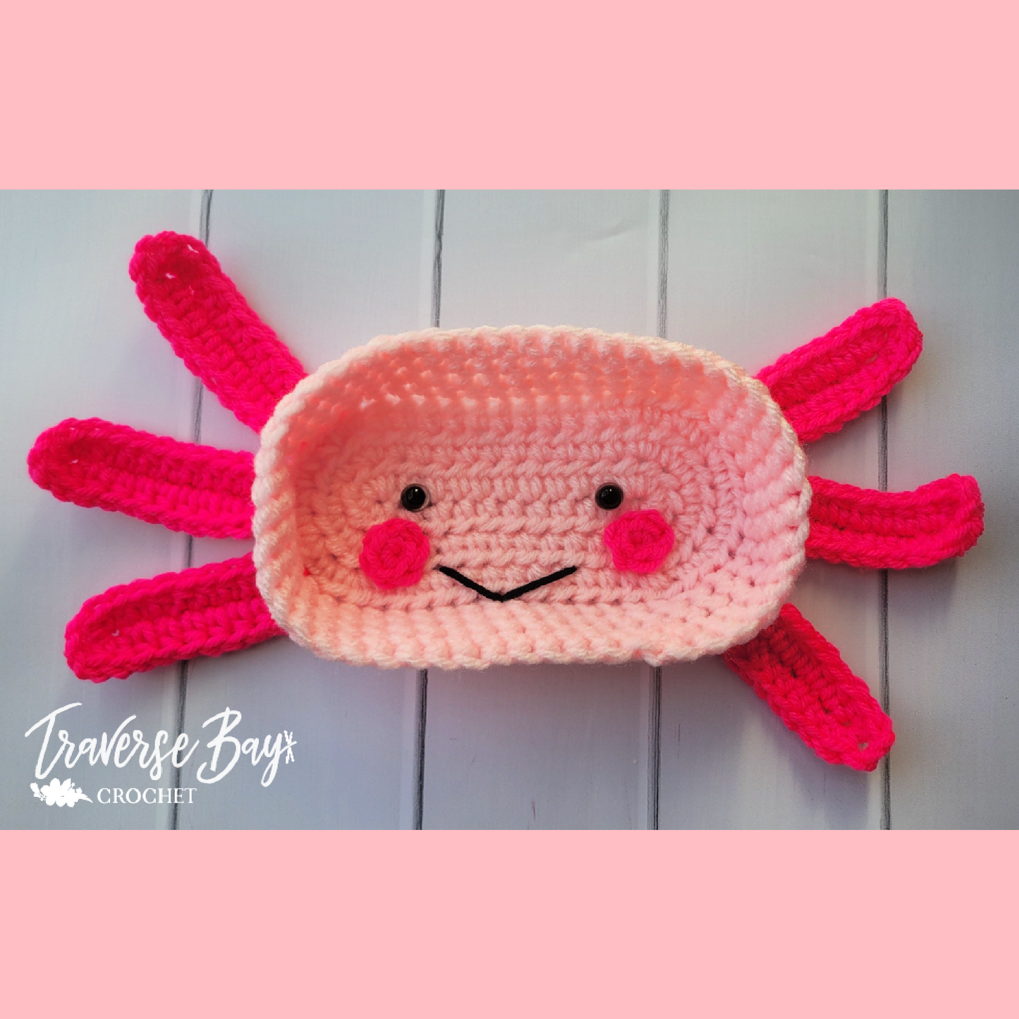 Crochet Axolotl Glasses Holder Pattern