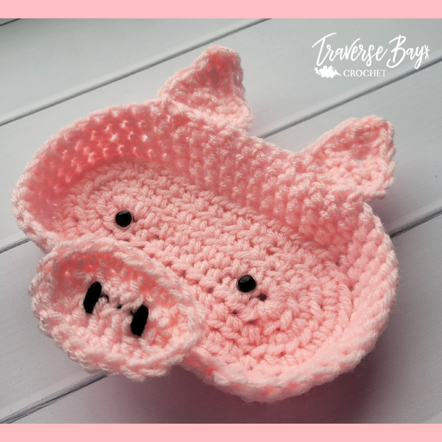 Crochet Pig Glasses Holder Pattern