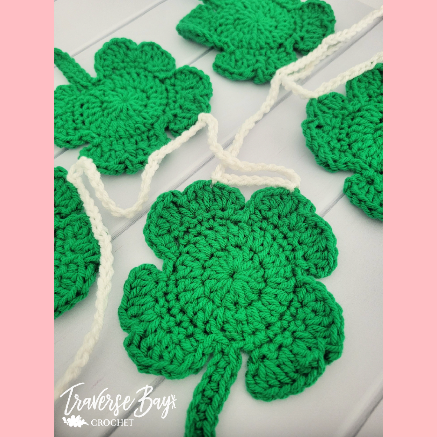 Crochet Clover Garland Pattern