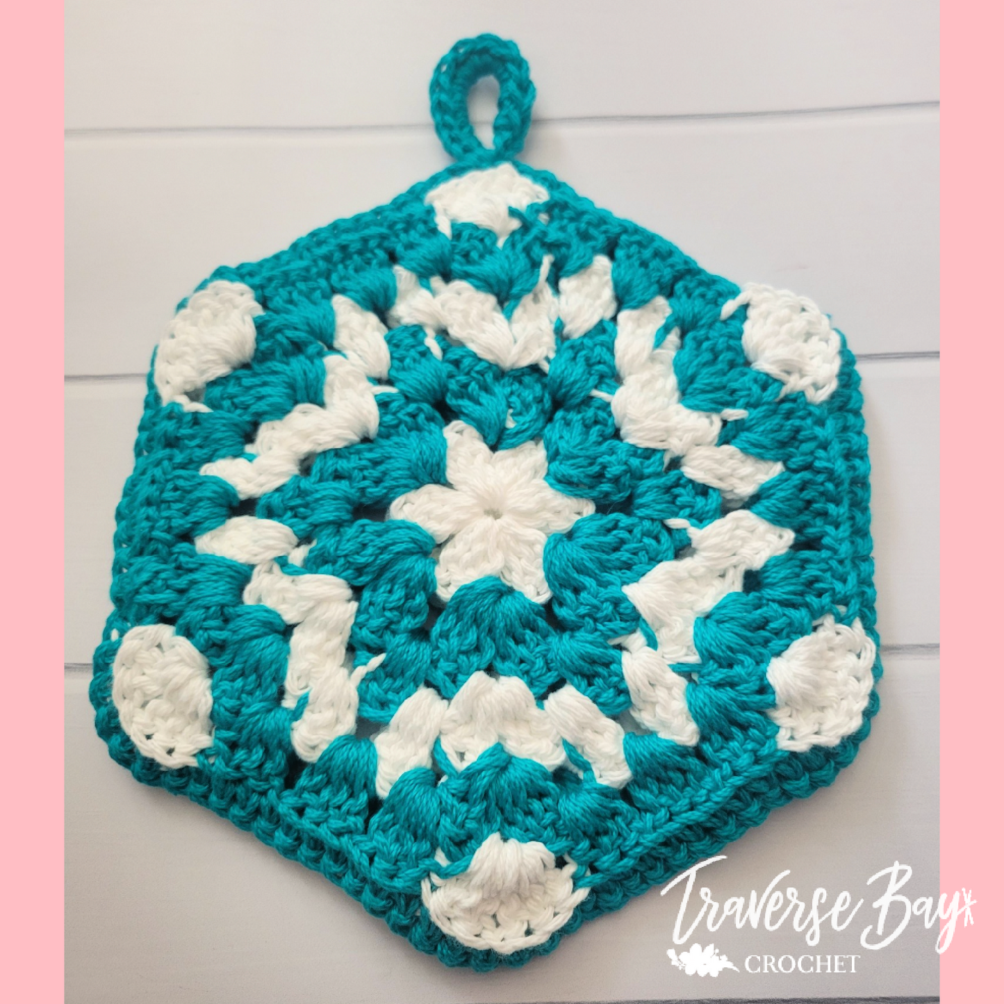 Crochet Granny Hexagon Hot Pad Pattern