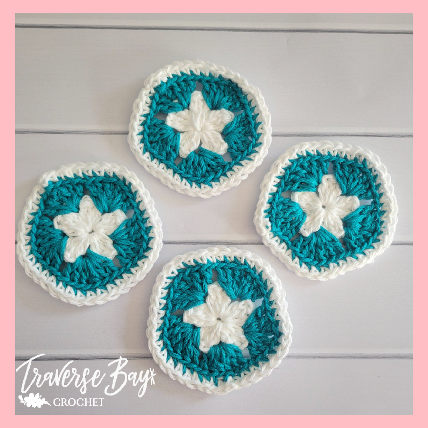Crochet Sand Dollar Coasters Pattern