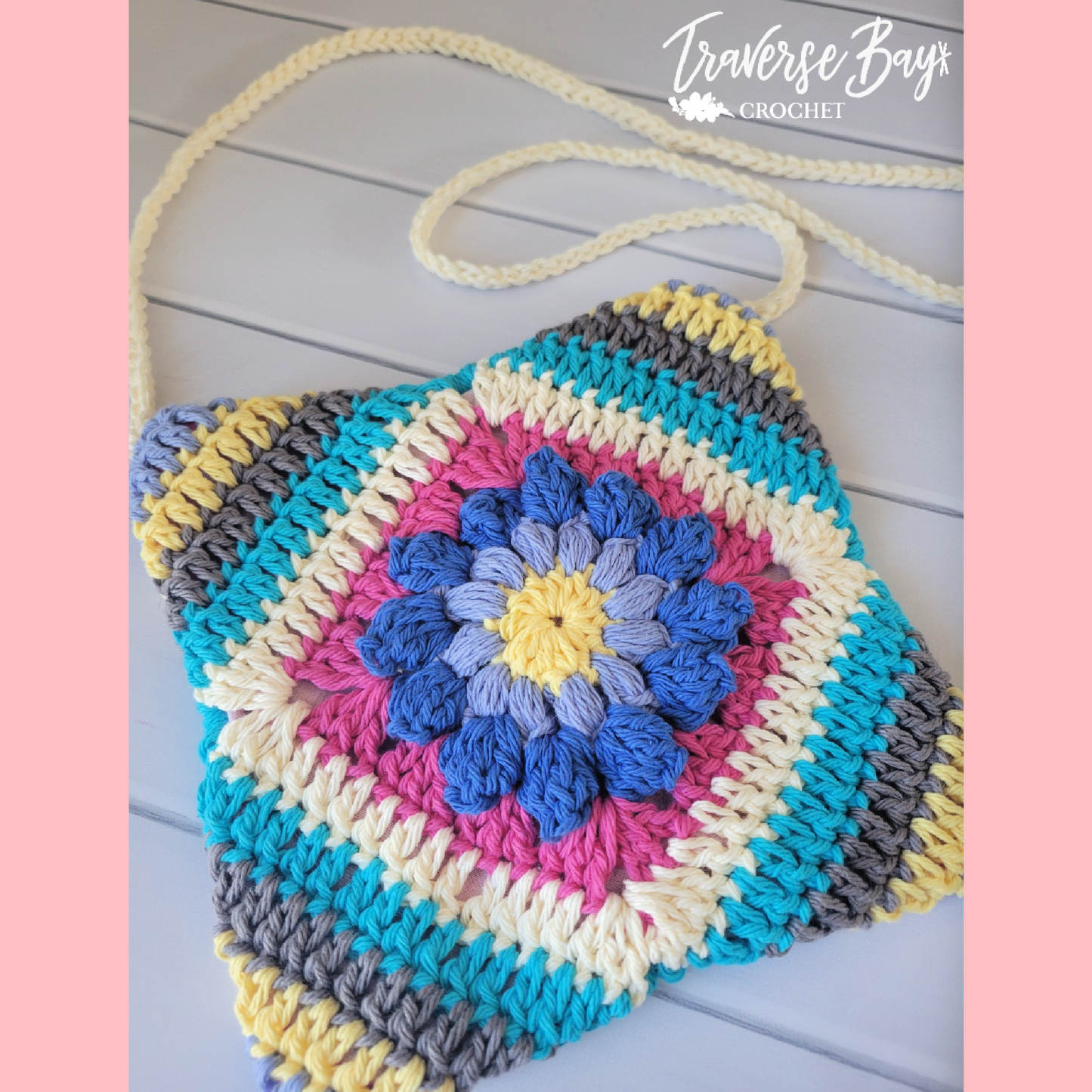 Crochet Granny Flower Crossbody Bag Pattern