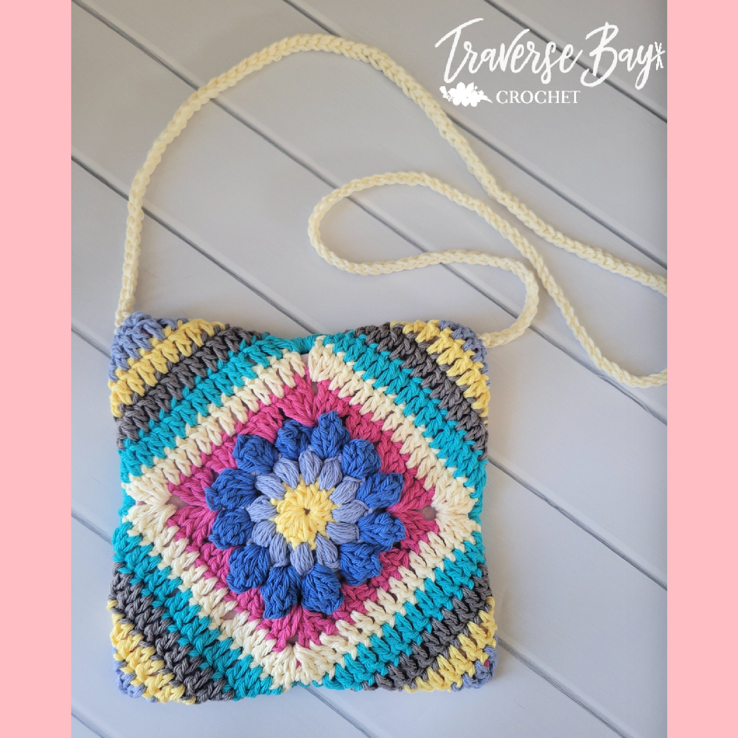 Crochet Granny Flower Crossbody Bag Pattern