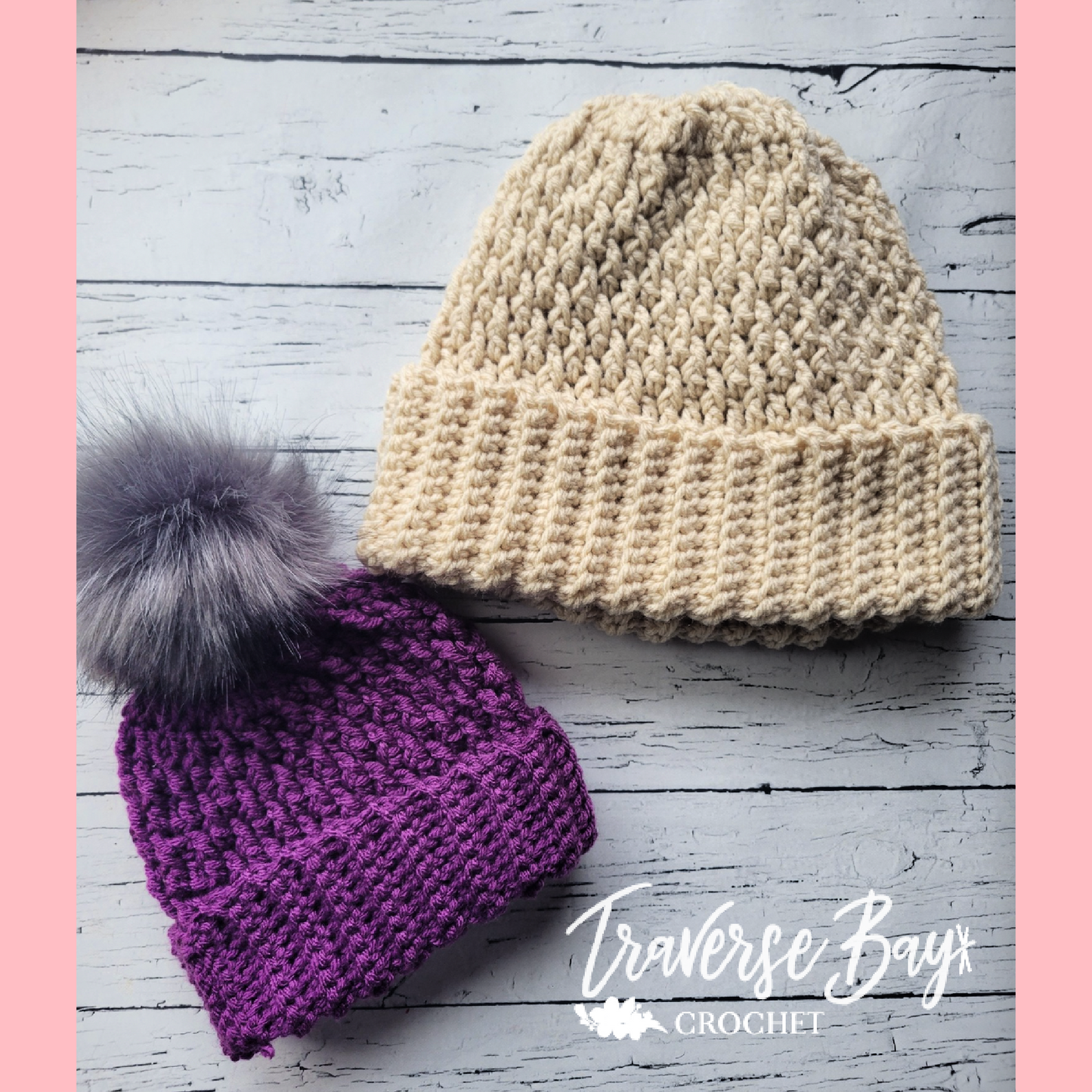 Crochet Ribbed Alpine Beanie Pattern Baby-Adult Sizes