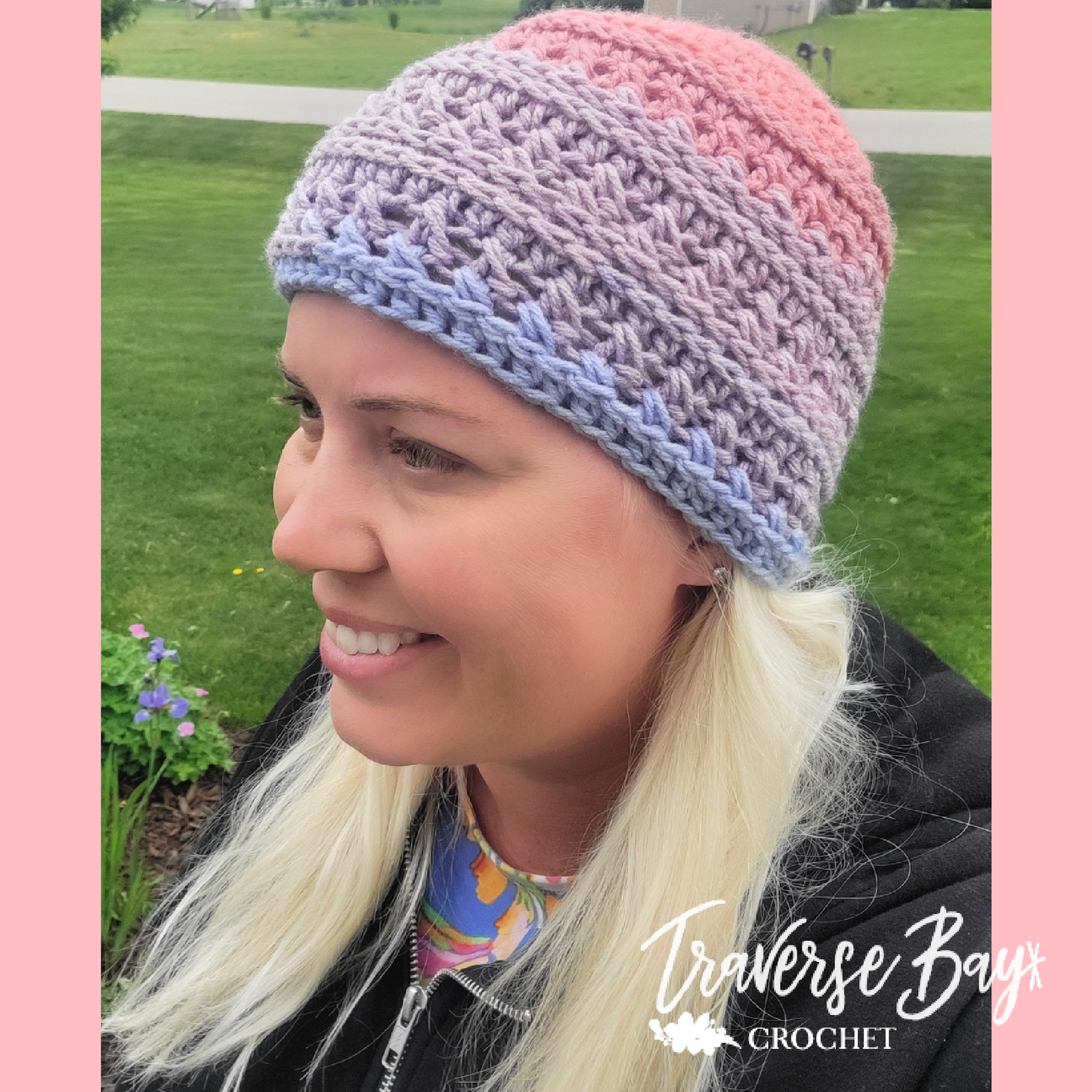 Crochet Cabin Ridge Beanie Pattern Adult Size
