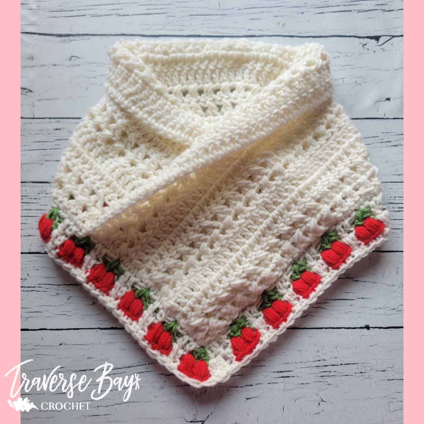 Crochet Cherry Neck Warmer Pattern