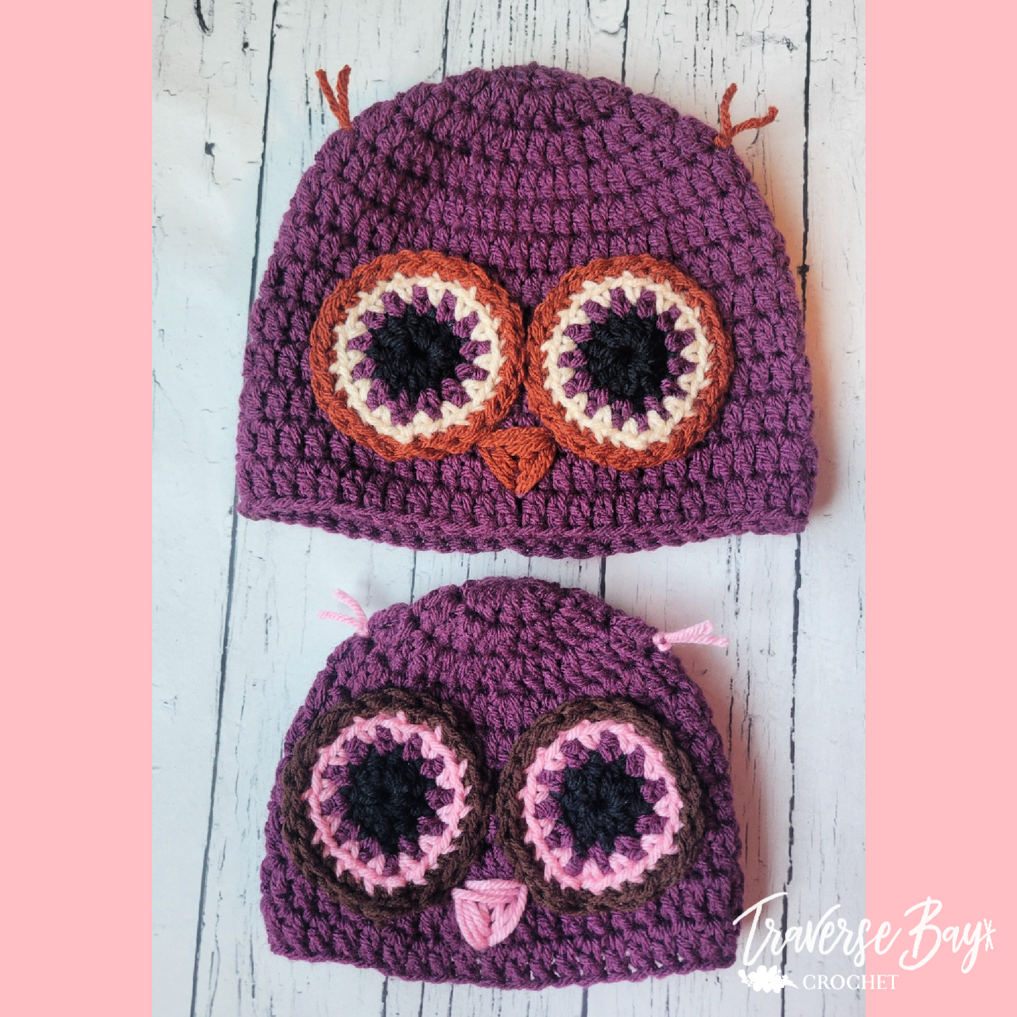 Crochet Owl Beanie Hat Pattern 5 Sizes