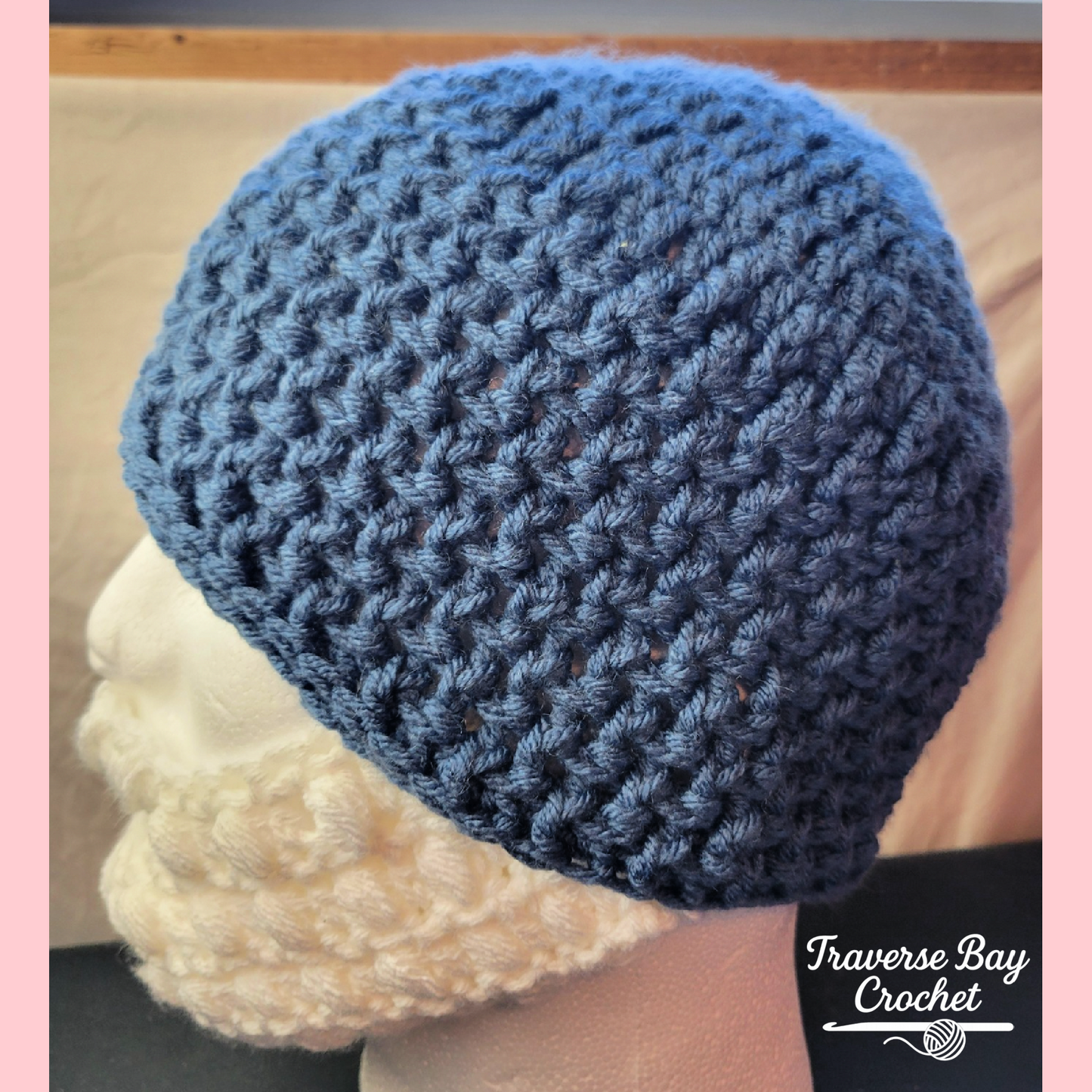 Crochet Men's Beanie Hat Pattern