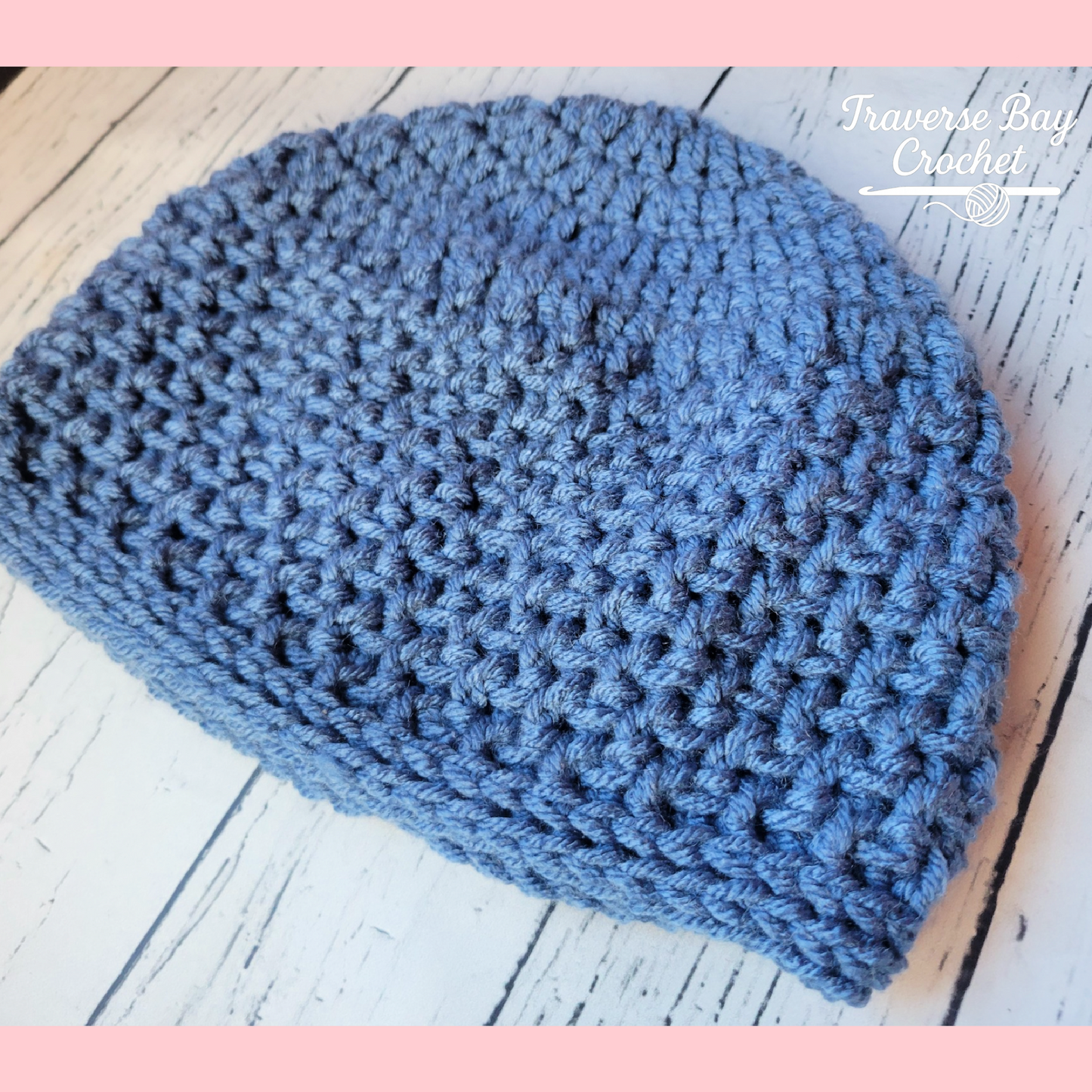 Crochet Men's Beanie Hat Pattern