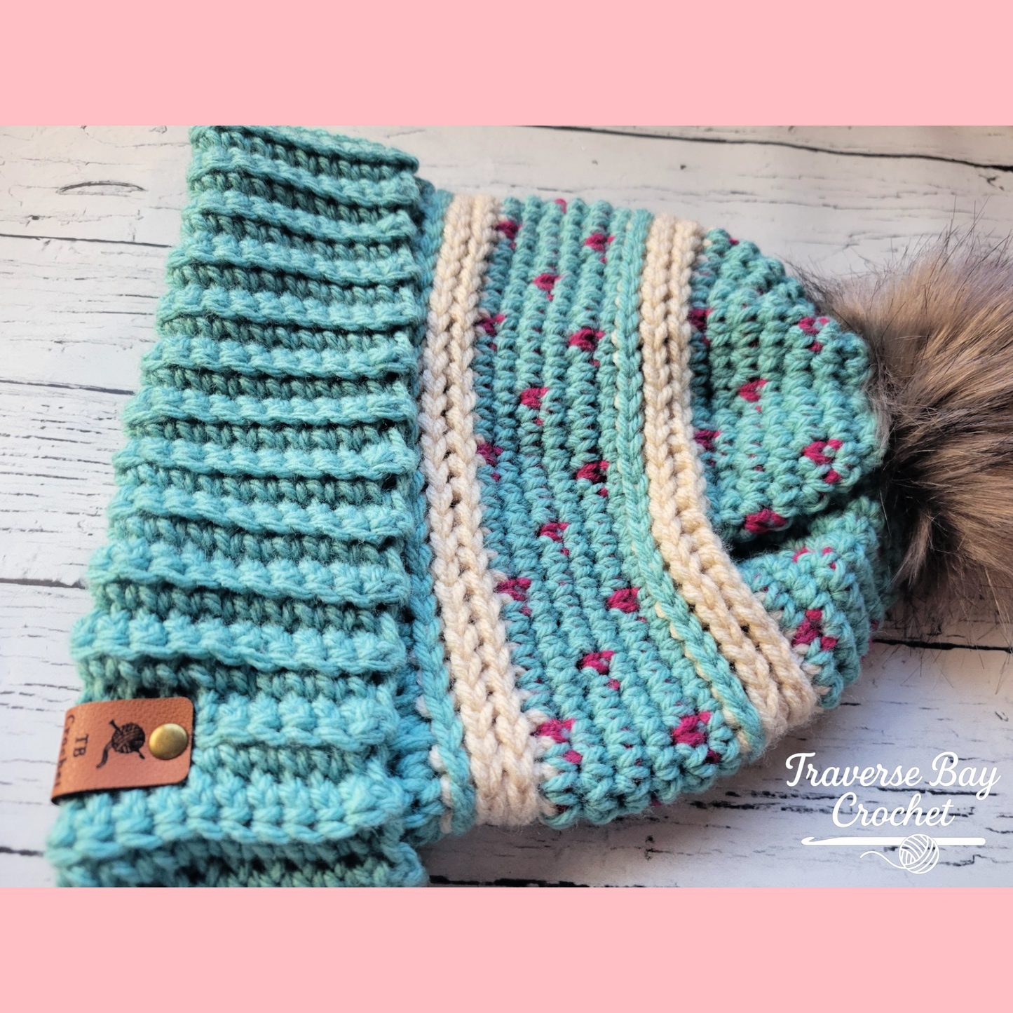 Crochet Winter Snow Beanie Pattern Adult Size