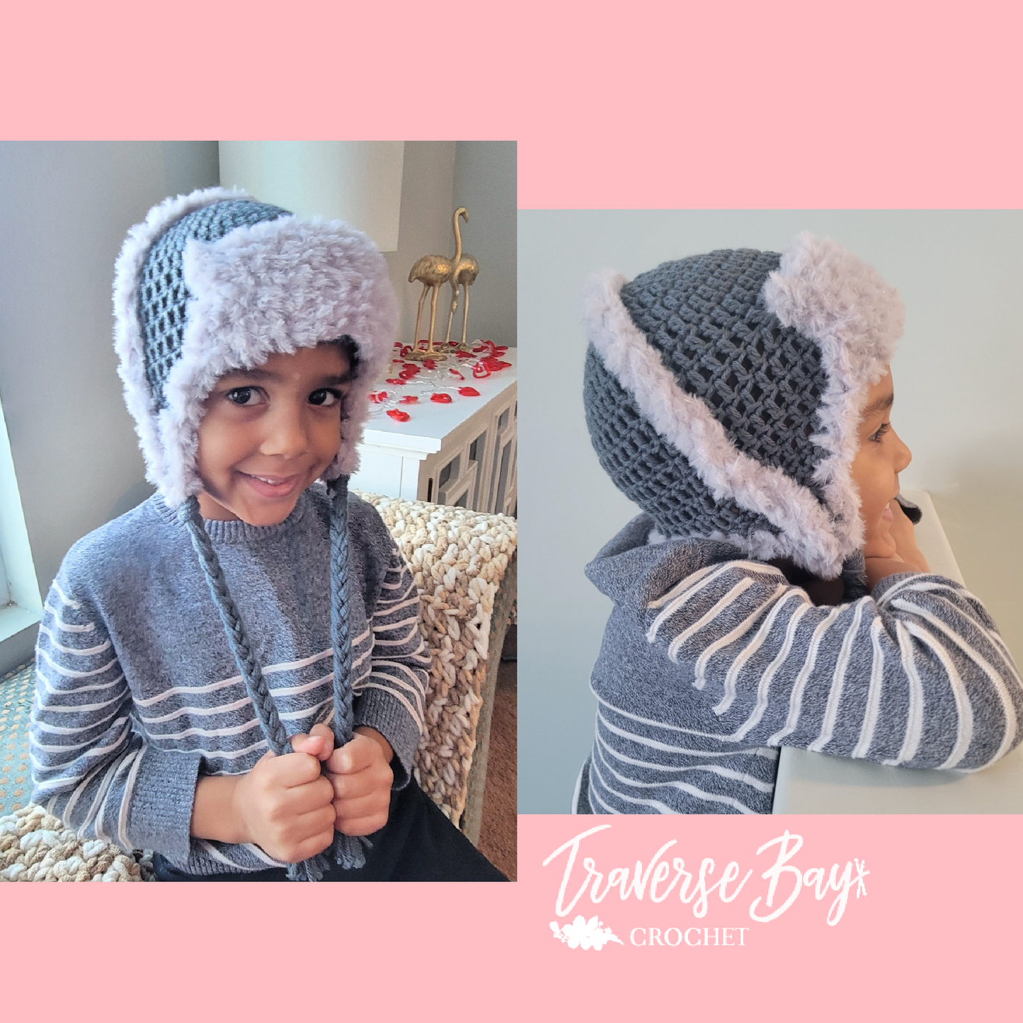 Crochet Faux Fur Aviator Hat Pattern