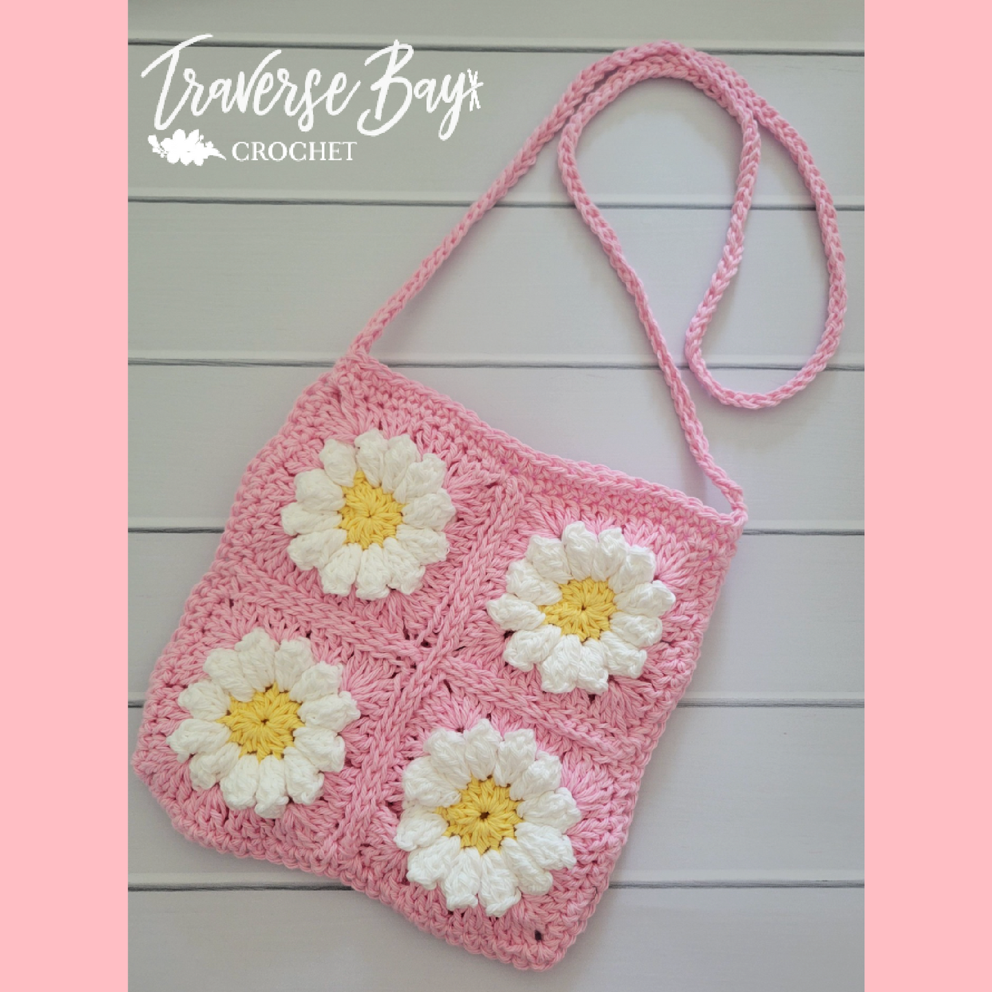 Crochet Flower Granny Square Crossbody Pattern