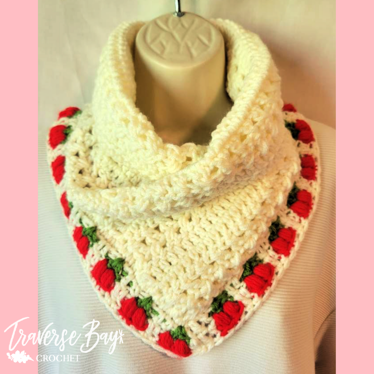Crochet Cherry Neck Warmer Pattern