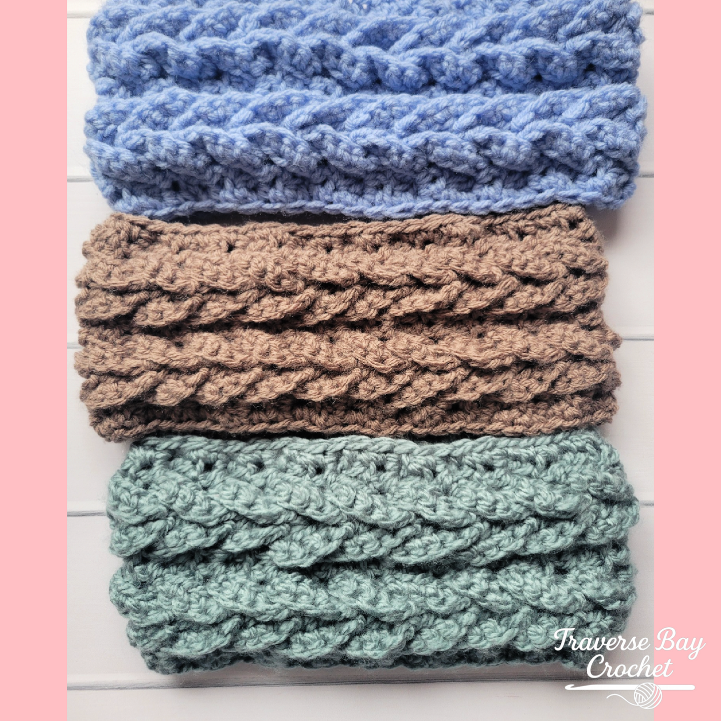 Crochet Traverse Double Cable Braided Headband Pattern