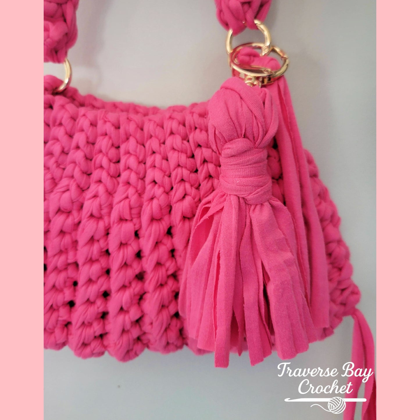 Crochet T Shirt Fringe Purse Bag Pattern