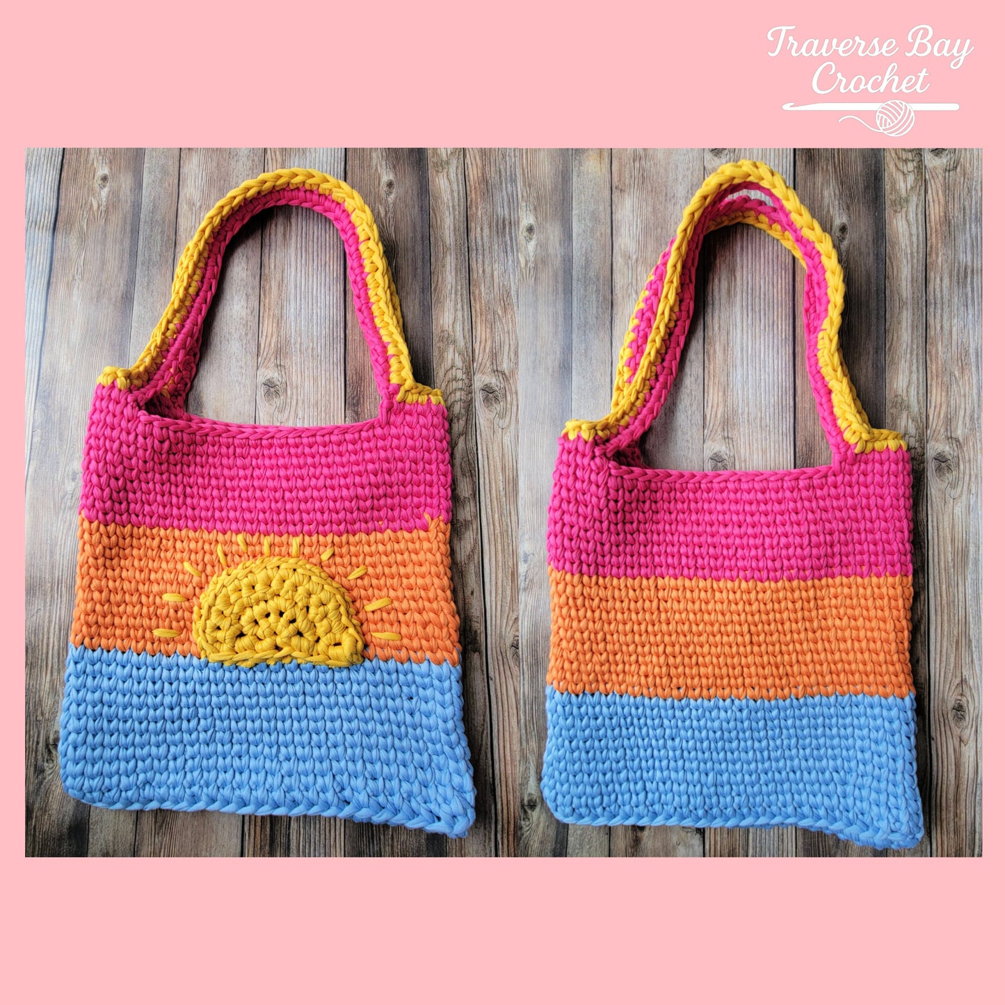 Crochet Sunshine T Shirt Tote Bag Pattern