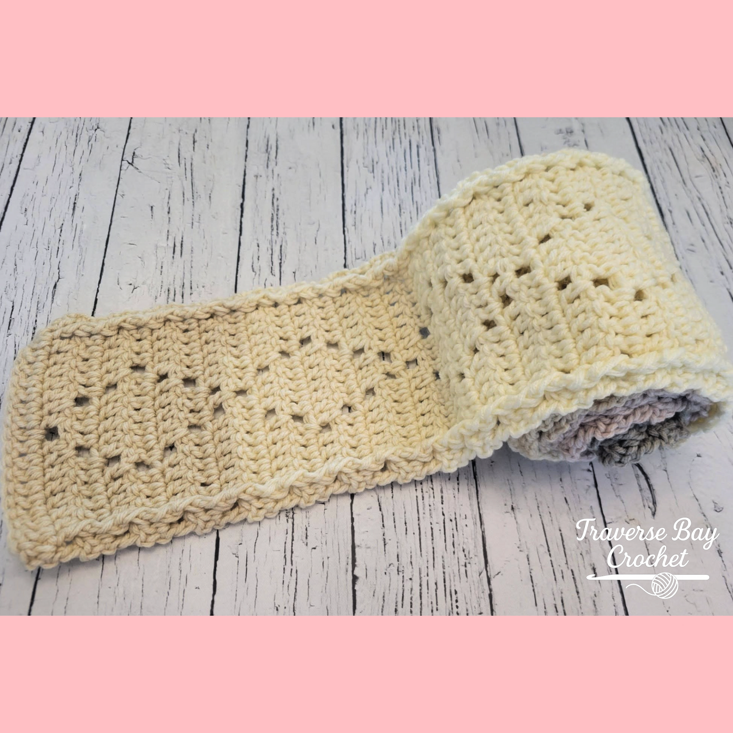 Crochet Textured Diamond Scarf Pattern