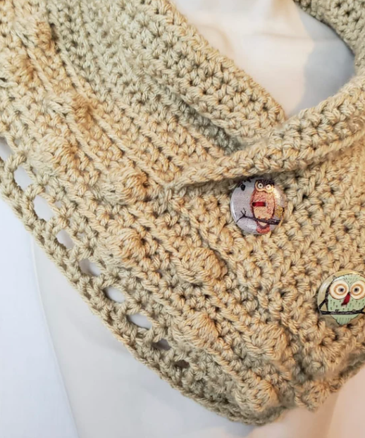Crochet Bobble Cowl Pattern