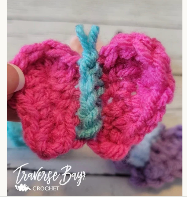 Crochet Butterfly Applique Pattern