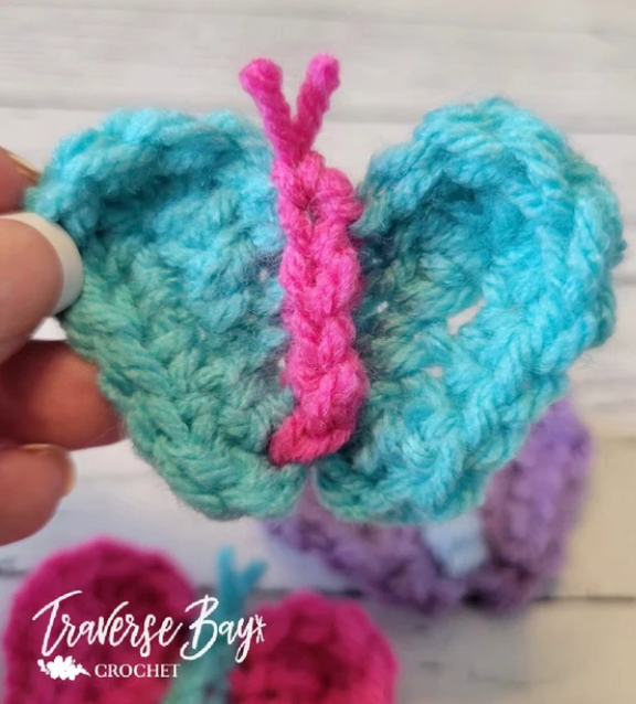 Crochet Butterfly Applique Pattern