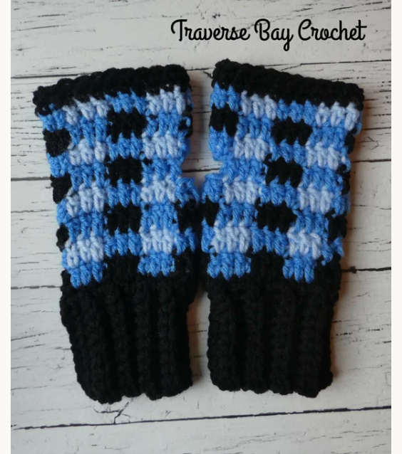 Crochet Plaid Headband Set Pattern