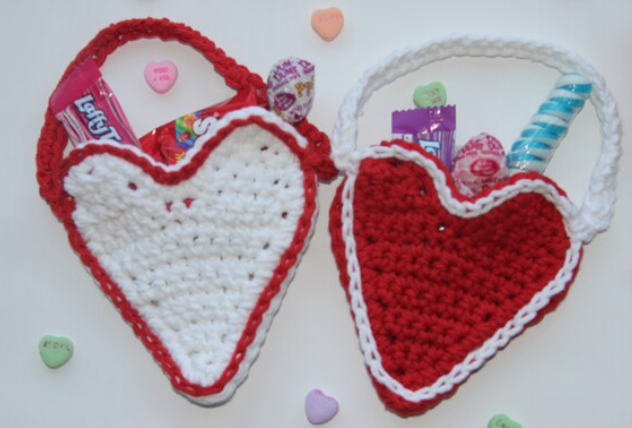 Crochet Valentines Treat Bag Pattern
