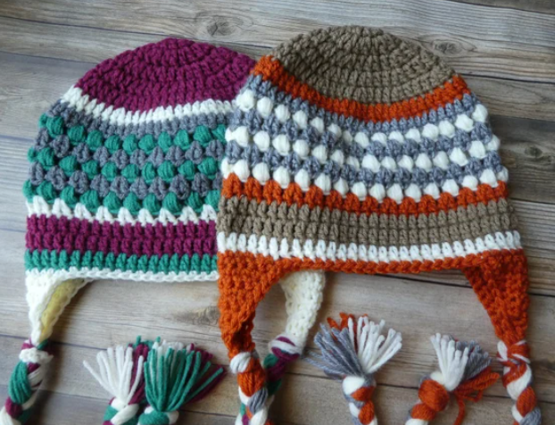 Crochet Earflap Beanie Pattern