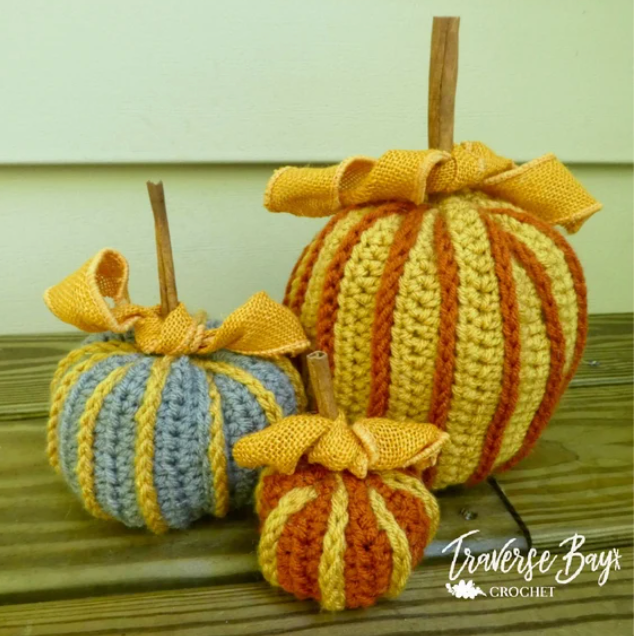 Crochet Striped Pumpkin Pattern