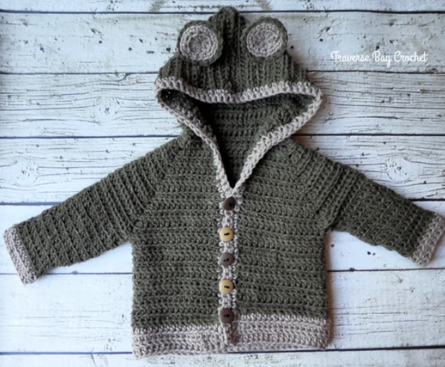 Crochet Baby Bear Cardigan