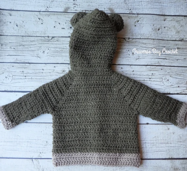 Crochet Baby Bear Cardigan