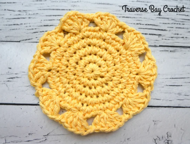 Crochet Sunny Day Coaster Pattern