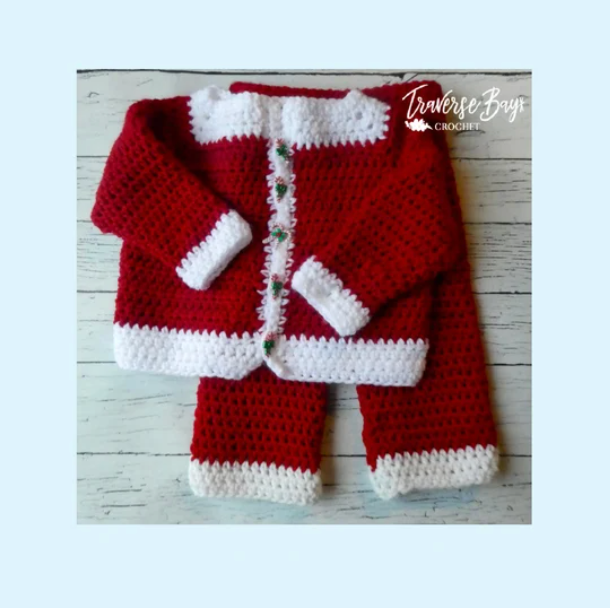 Crochet Baby Santa Suit Pattern