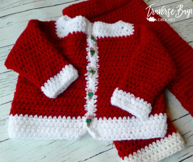 Crochet Baby Santa Suit Pattern