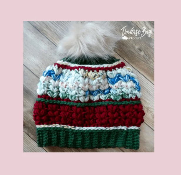 Crochet Pom Beanie Pattern