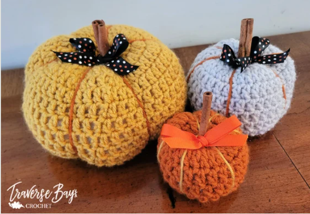 Crochet Ribbon Pumpkin Pattern