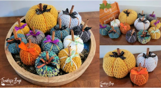 Crochet Ribbon Pumpkin Pattern