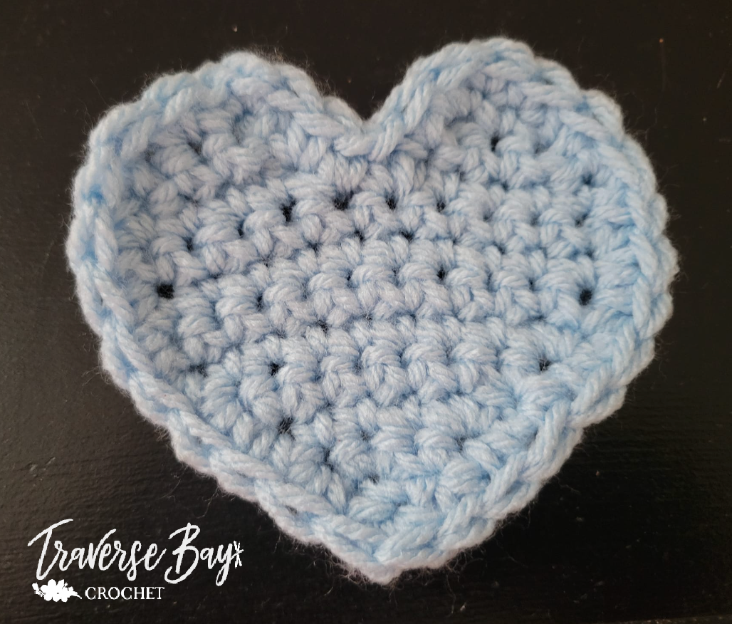 Crochet Heart Appliqué